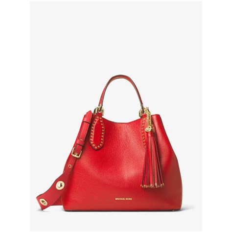 luxury red bags|michael kors red shoulder bag.